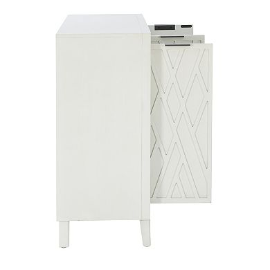 Linon Miles Wood 3-Door Accent Cabinet