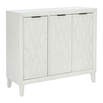 Linon Miles Wood 3-Door Accent Cabinet