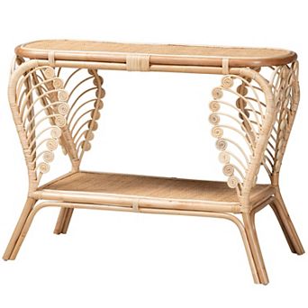bali & pari Bastet Natural Rattan Console Table