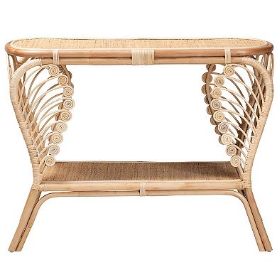 bali & pari Bastet Natural Rattan Console Table