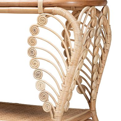 bali & pari Bastet Natural Rattan Console Table