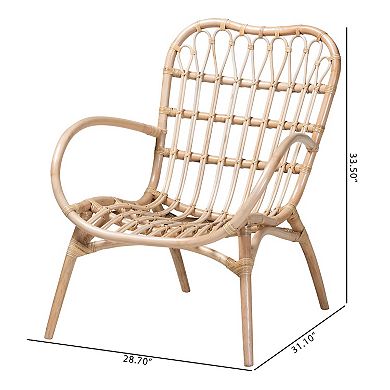 Bali & Pari Bajo Natural Rattan Accent Chair