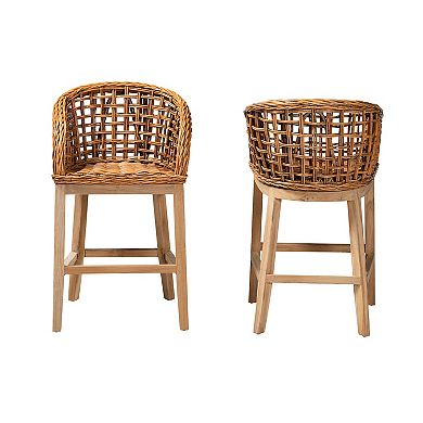 bali & pari 2-pc. Rattan Counter Stool Set