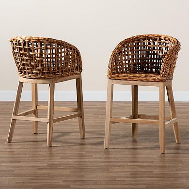 bali & pari 2-pc. Rattan Counter Stool Set