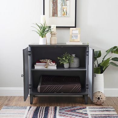 Linon Merrin Wood 2-Door Accent Cabinet