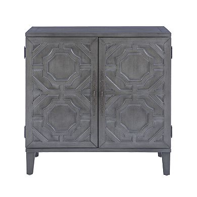 Linon Merrin Wood 2-Door Accent Cabinet
