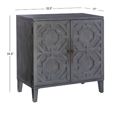 Linon Merrin Wood 2-Door Accent Cabinet