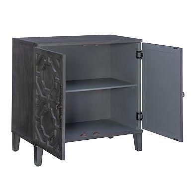 Linon Merrin Wood 2-Door Accent Cabinet