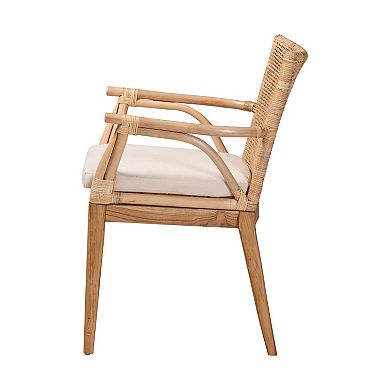 bali & pari Storsel Rattan Dining Chair with Cushion