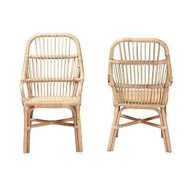 bali & pari Sumatera Rattan 2-pc. Dining Chair Set