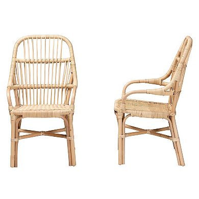 bali & pari Sumatera Rattan 2-pc. Dining Chair Set