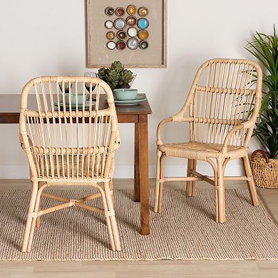 bali & pari Sumatera Rattan 2-pc. Dining Chair Set