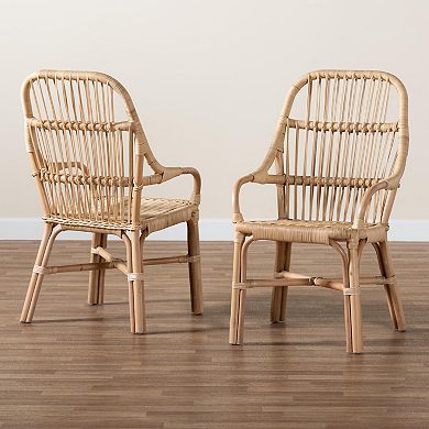bali & pari Sumatera Rattan 2-pc. Dining Chair Set