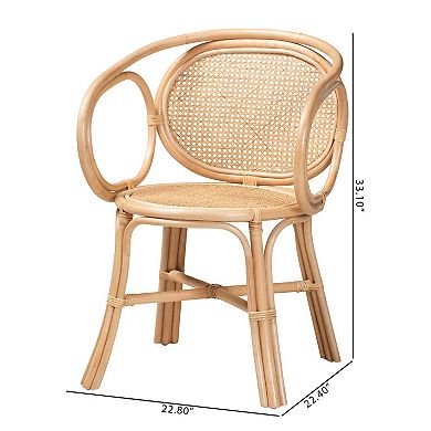 bali & pari Palesa Natural Rattan Dining Chair