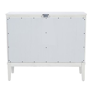 Linon Monroe Wood Sliding Door Accent Cabinet with USB