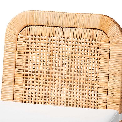 bali & pari Zariah Natural Rattan Cushioned Bar Stool