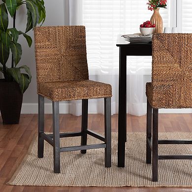 bali & pari Laymi Seagrass Counter Stool