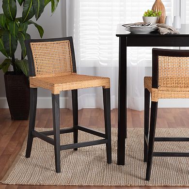 bali & pari Lingga Natural Rattan Counter Stool