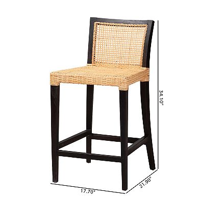 bali & pari Lingga Natural Rattan Counter Stool
