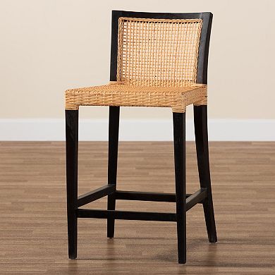 bali & pari Lingga Natural Rattan Counter Stool