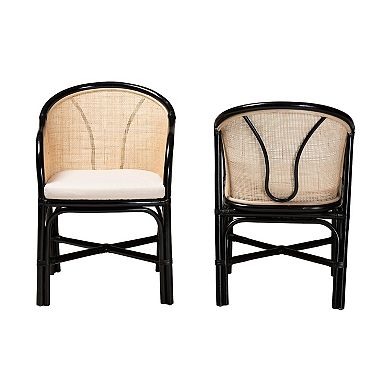 bali & pari Miranda Rattan 2-pc. Dining Chair Set