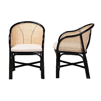 bali & pari Miranda Rattan 2-pc. Dining Chair Set