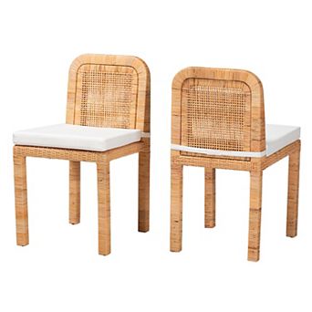 Bali & Pari Zariah Rattan Dining Chair Set of 2
