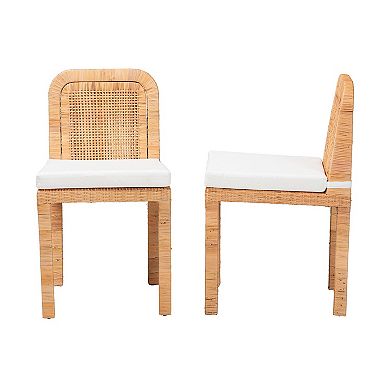 Bali & Pari Zariah Rattan Dining Chair Set of 2