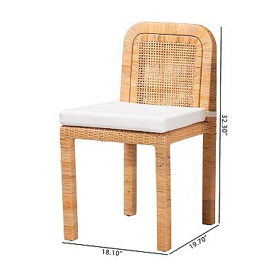 Bali & Pari Zariah Rattan Dining Chair Set of 2