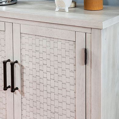 Linon Malcolm Wood 2-Door Accent Cabinet