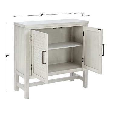 Linon Malcolm Wood 2-Door Accent Cabinet