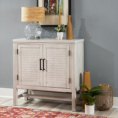 Linon Malcolm Wood 2-Door Accent Cabinet