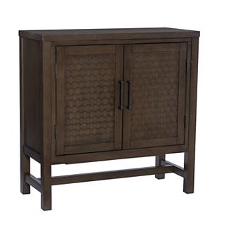 Linon Malcolm Wood 2-Door Accent Cabinet
