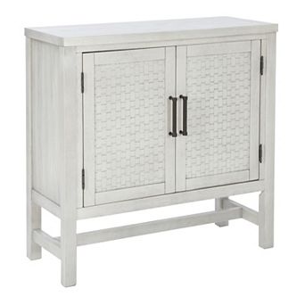 Linon Malcolm Wood 2-Door Accent Cabinet
