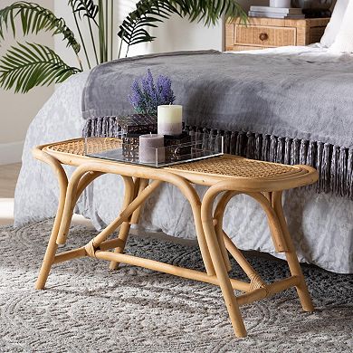 bali & pari Natural Rattan Bench