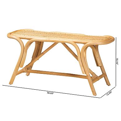 bali & pari Natural Rattan Bench