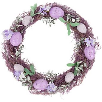 Northlight Speckled Egg Floral Twig Wreath - 12-inch - Artificial