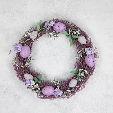 Northlight Speckled Egg Floral Twig Wreath - 12-inch - Artificial