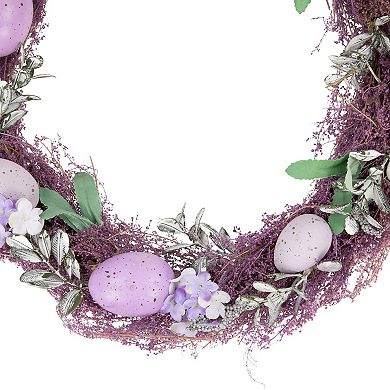 Northlight Speckled Egg Floral Twig Wreath - 12-inch - Artificial