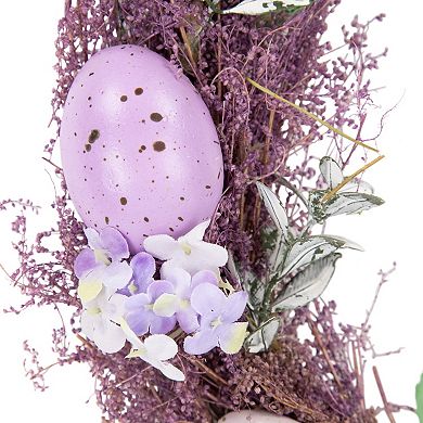Northlight Speckled Egg Floral Twig Wreath - 12-inch - Artificial