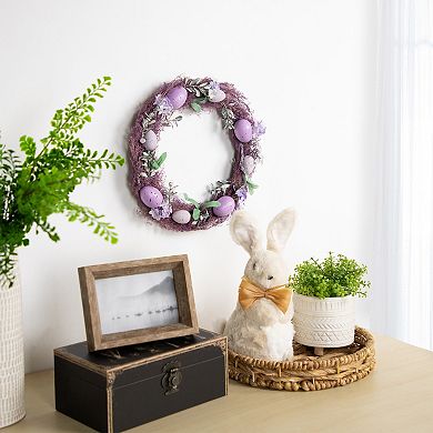 Northlight Speckled Egg Floral Twig Wreath - 12-inch - Artificial
