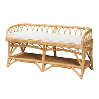 bali & pari Natural Rattan Storage Bench
