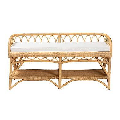bali & pari Natural Rattan Storage Bench