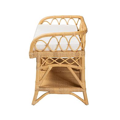 bali & pari Natural Rattan Storage Bench