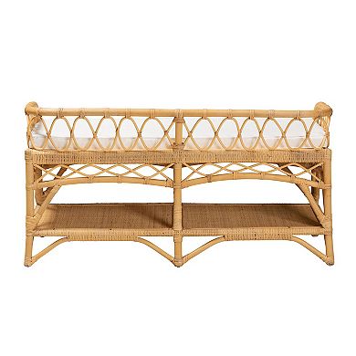 bali & pari Natural Rattan Storage Bench
