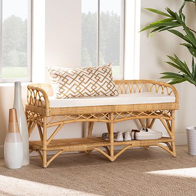 bali & pari Natural Rattan Storage Bench