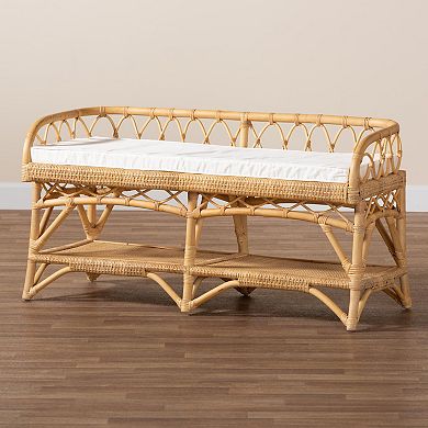 bali & pari Natural Rattan Storage Bench