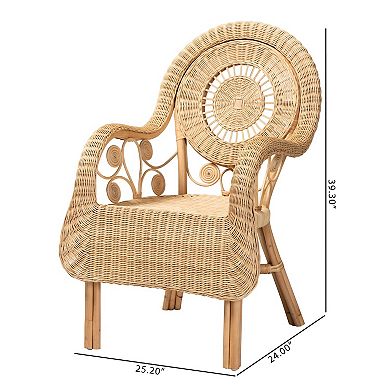 Bali & Pari Putri Natural Rattan Accent Chair