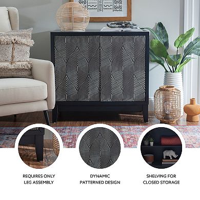 Linon Jennison 34.5-Inch Accent Cabinet