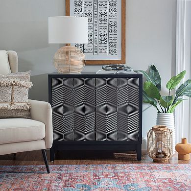 Linon Jennison 34.5-Inch Accent Cabinet